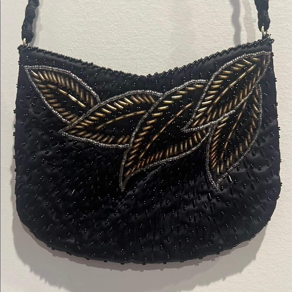 Vintage La Regale Black Beaded Bag